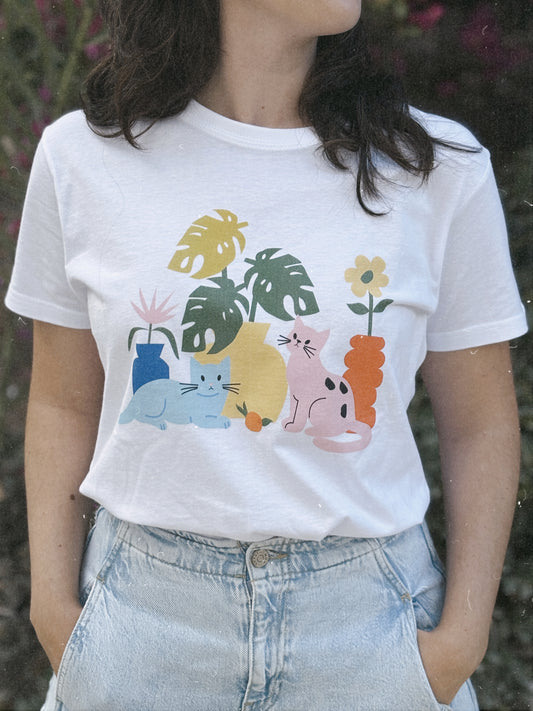 Camiseta Cats & plants