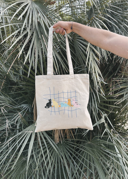 Tote bag Cozy cats