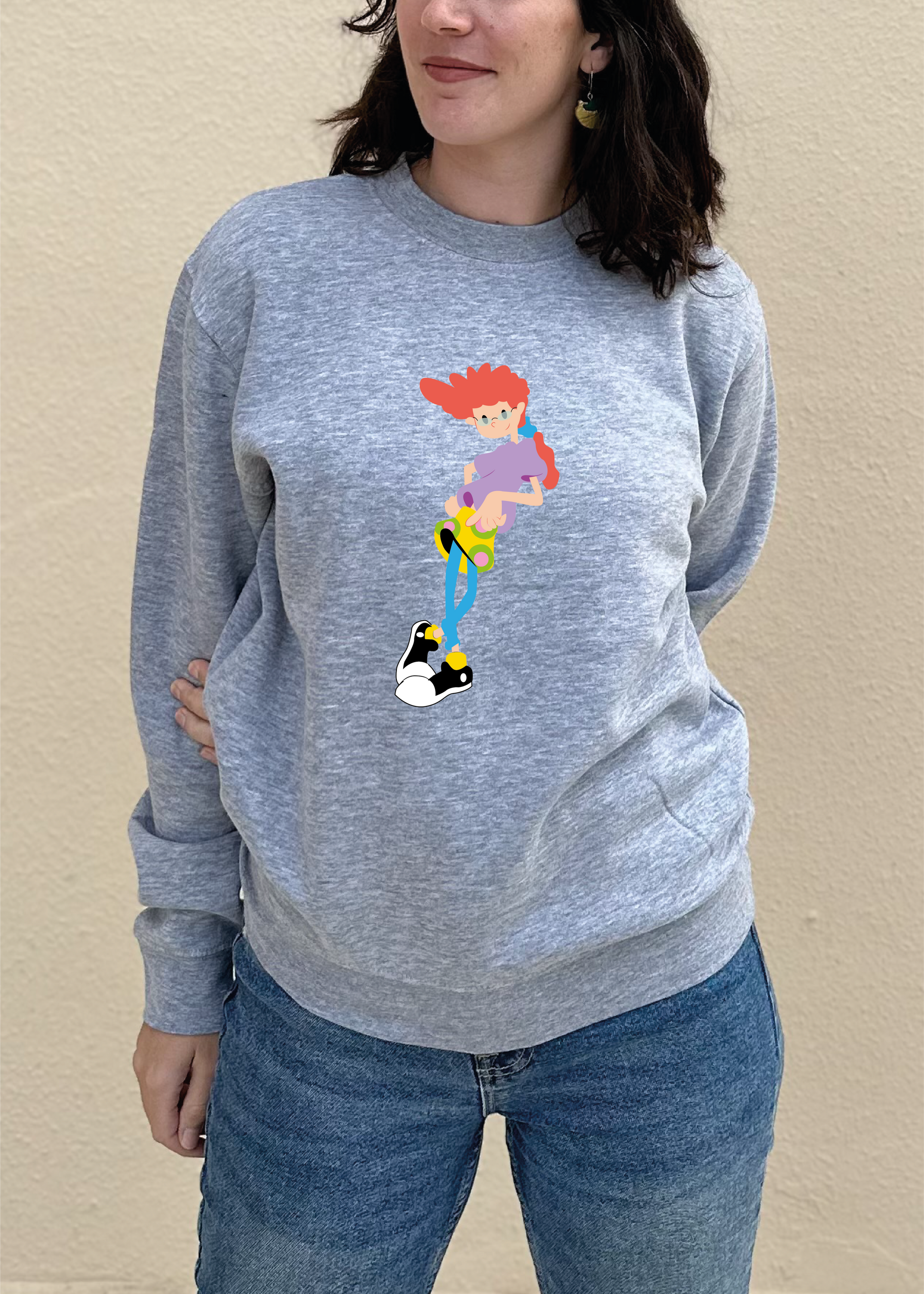 Sudadera Pepper Ann Laniñabowie gris