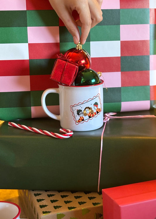 Taza de Harry, Ron y Hermione ¡Celebra tu  Navidad con nosotros!
