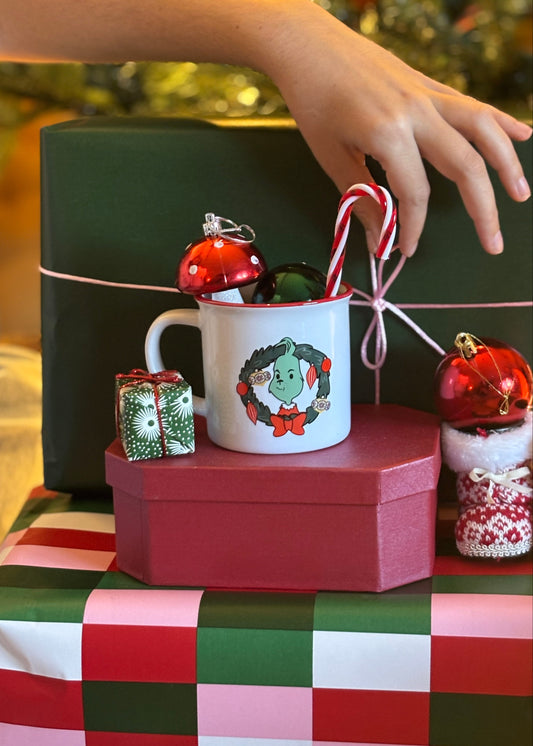 taza de LAniñabowie con diseño de El Grinch ¡El regalo perfecto de estas navidades!
