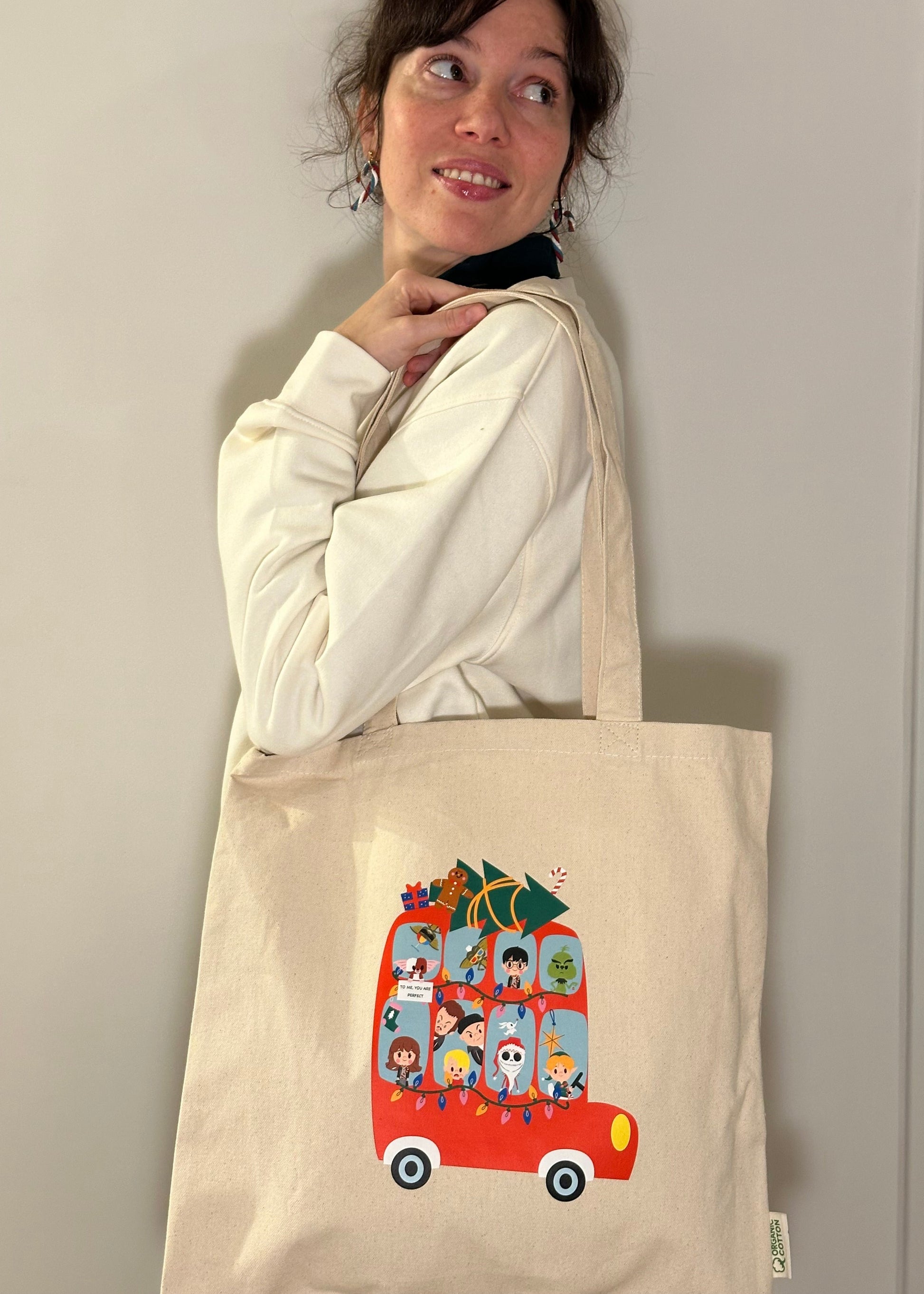 Tote bag Xmas Laniñabowie lateral