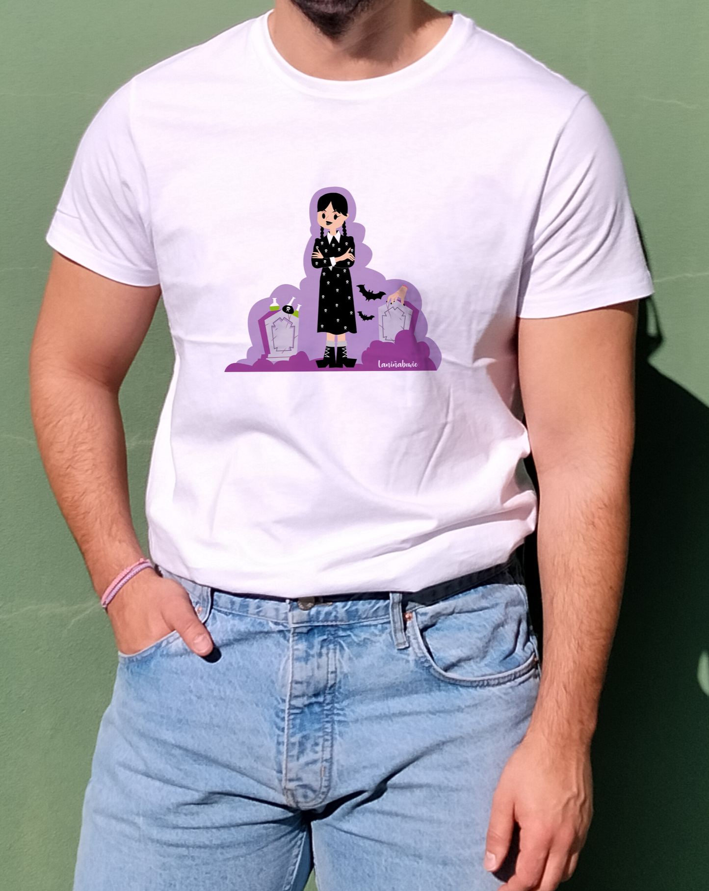 camiseta miércoles addams laniñabowie