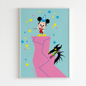 lámina ilustración mickey fantasmic laniñabowie