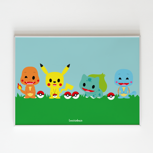 ilustración lámina pokemon pikachu laniñabowie