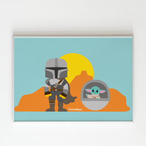 lámina ilustración mandalorian laniñabowie